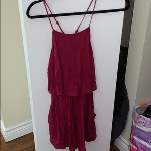Burgundy romper